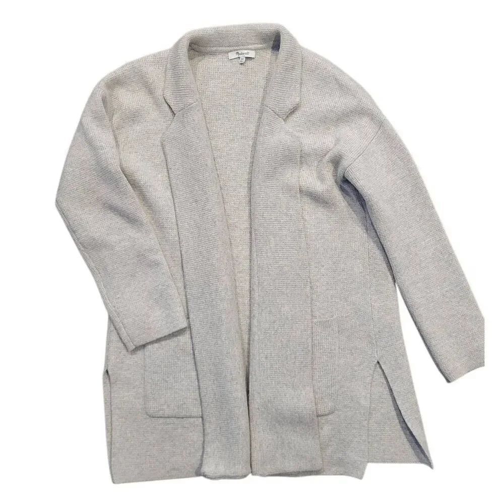 Madewell Sweater Coat Women's XXS Grey Heather Knit Spencer Cozy Winter